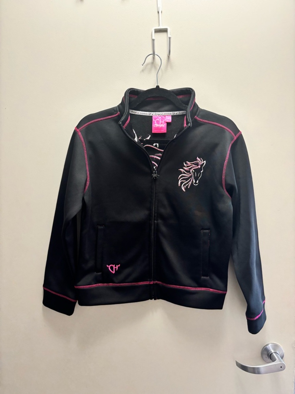 Cowgirl Hardware Black Jacket with Pink Accents